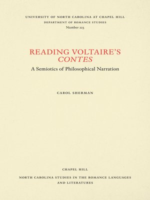 cover image of Reading Voltaire's Contes
